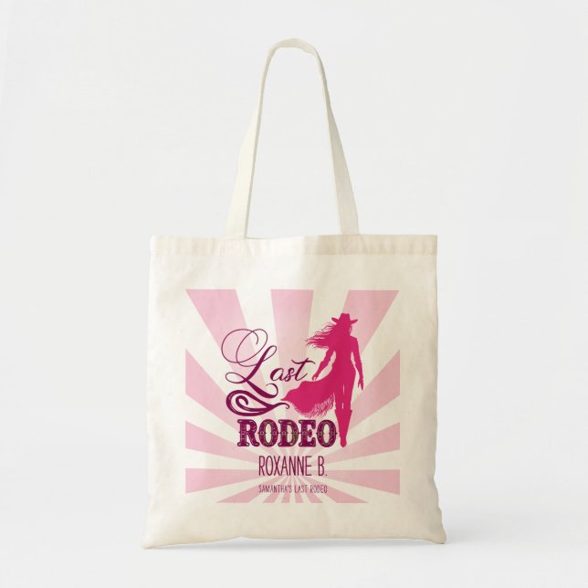 Bolsa Tote Último Rodeio Rosa Vaqueira Vermelha Nash Bash Des (Frente)