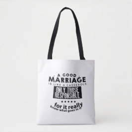 Bolsa Tote Um Bom Casamento é Como uma Caçarola 