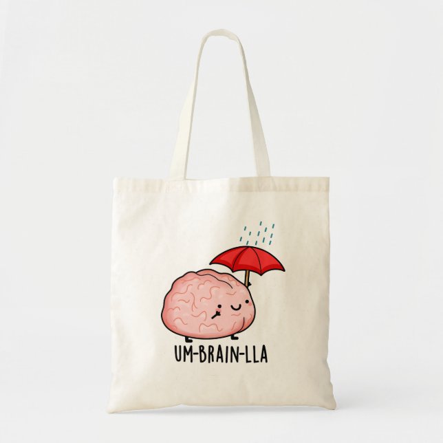 Bolsa Tote Um-brain-lla Piadas Divertidas do Cérebro  (Frente)