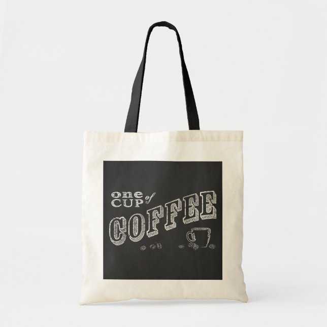 Bolsa Tote um café CHALK ART (Frente)