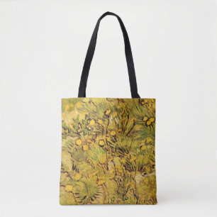 Bolsa Tote Um Campo de Flores Amarelas por Vincent van Gogh
