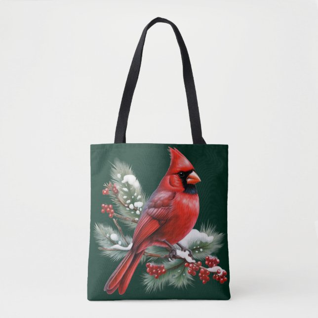 Bolsa Tote Um Cardinal Vermelho (Frente)