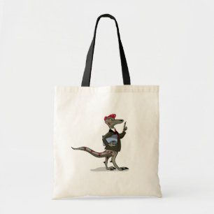 Bolsa Tote Um Cartoon Iguanodon Clerk.