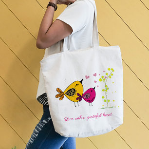 Bolsa Tote Um casal encantador de pássaros Tote Bag