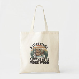 Bolsa Tote Um Castor Limpo Sempre Consegue Mais Madeira Humor