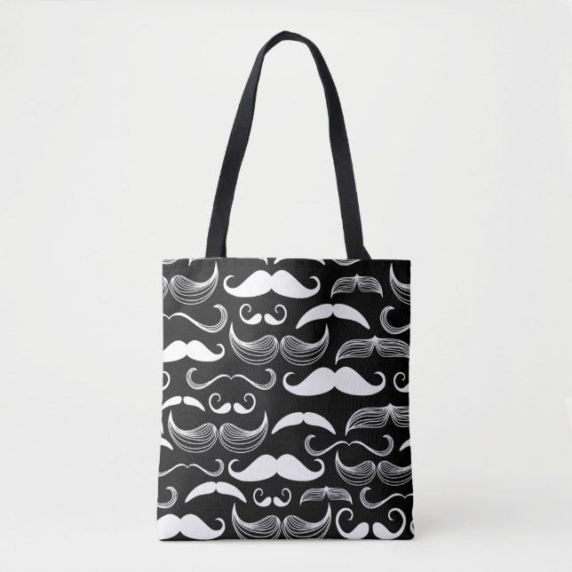 Bolsa Tote Um clube dos cavalheiros. Teste padrão do bigode (Frente)