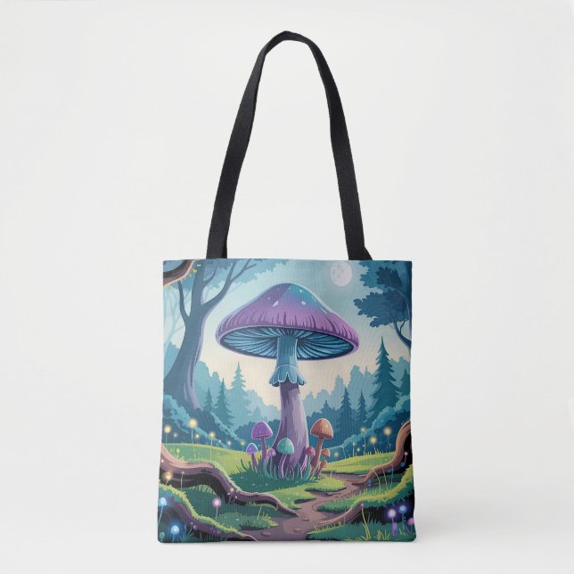Bolsa Tote Um Cogumelo Roxo (Frente)