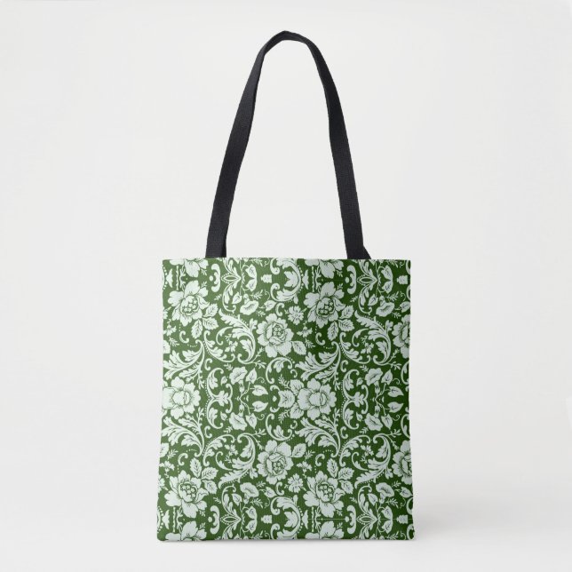 Bolsa Tote Um damasco floral antigo (Frente)