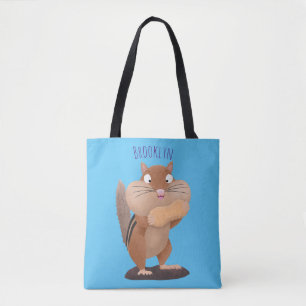 Bolsa Tote Um desenho animado e engraçado