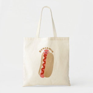 Bolsa Tote Um desenho animado e engraçado de Weiner