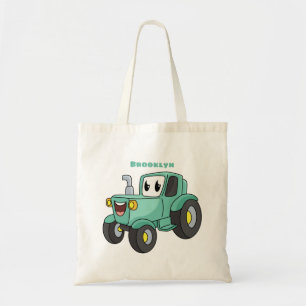 Bolsa Tote Um desenho animado verde e bonito