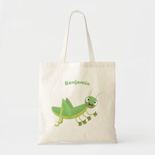 Bolsa Tote Um desenho animado verde-giro (Frente)