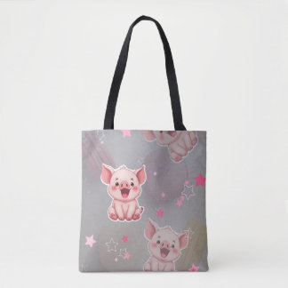 Bolsa Tote Um dia alegre para o Piggy 