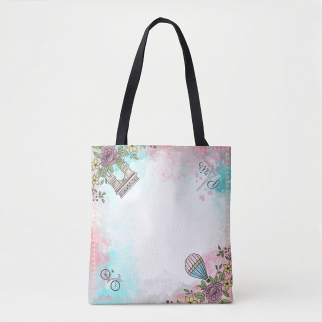 Bolsa Tote Um dia em Paris (Frente)