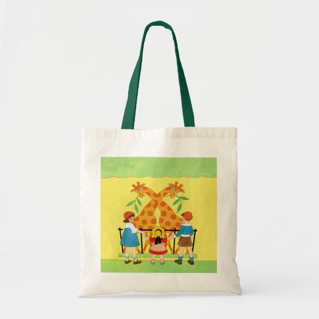 Bolsa Tote Um dia no jardim zoológico (Frente)