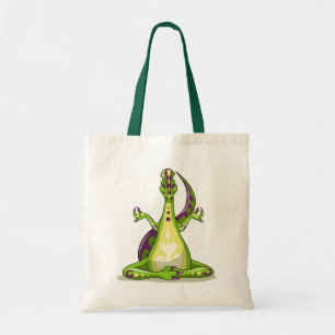 Bolsa Tote Um Dinossauro Iguanodon Fazendo Yoga.