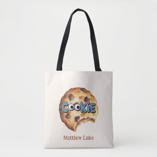 Bolsa Tote Um Doce Menino de Biscoito Chá de Bebê (Frente)