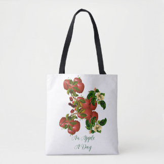 Bolsa Tote Um Elegante De Folhagem Verde Da Apple A Day