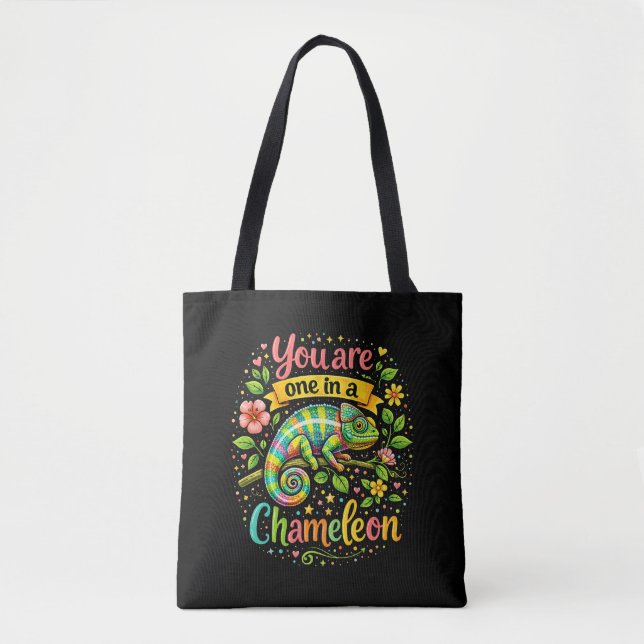 Bolsa Tote Um em um Camaleão (Frente)