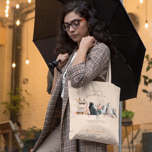 Bolsa Tote Um Encantamento | Chuveiro de Noiva de Halloween  (Criador carregado)