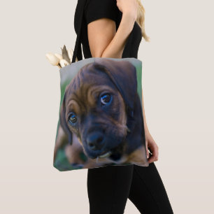 Bolsa Tote Um filhote de cachorro do lebreiro da cruz do Pug