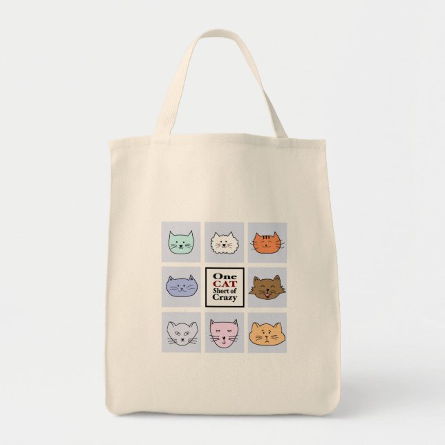 Bolsa Tote Um gato curto de louco (Frente)