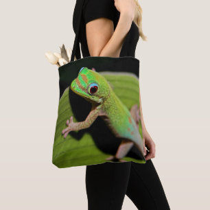 Bolsa Tote Um geco do verde do bebê