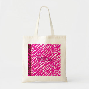 Bolsa Tote Um intrincado padrão floral em rosa e branco, arte