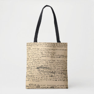 Bolsa Tote Um manuscrito do original da canção de natal do