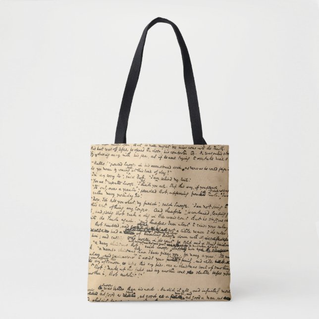 Bolsa Tote Um manuscrito do original da canção de natal do (Frente)