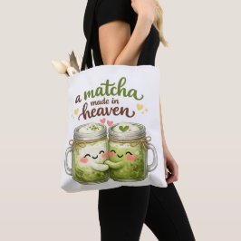 Bolsa Tote Um Matcha Feito no Céu Fofo Pun Engraçado