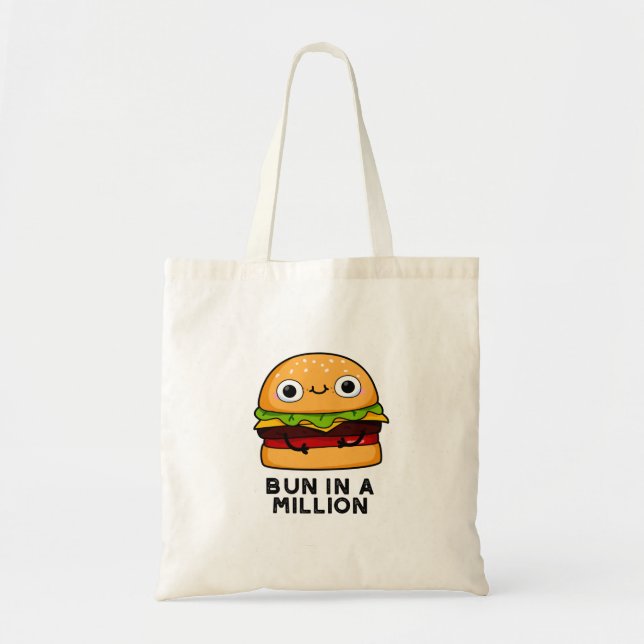 Bolsa Tote Um Milhão De Burger Pun Engraçado (Frente)