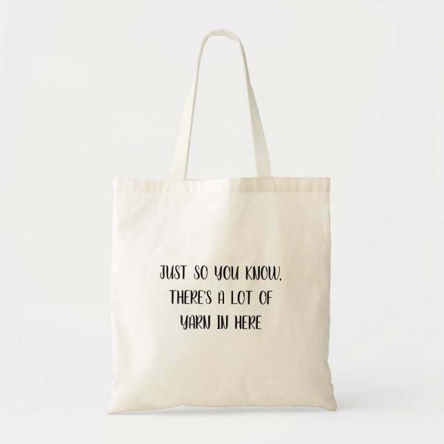 Bolsa Tote Um monte de Yarn Funny Knitting Crochet (Frente)