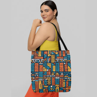 Bolsa Tote Um padrão de abstrato sem descontinuidades com vár