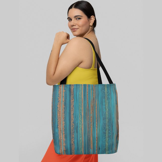 Bolsa Tote Um padrão de planaltos de madeira vertical sem sol (Criador carregado)