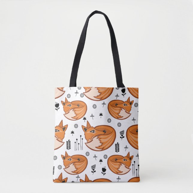 Bolsa Tote Um padrão escandinavo sem rumo. Crianças com antec (Frente)