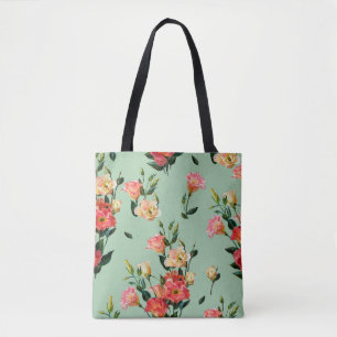 Bolsa Tote Um padrão floral constante no estilo vitoriano. B
