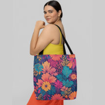 Um padrão floral vibrante e colorido