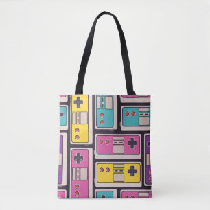 Bolsa Tote Um padrão perfeito com joysticks de jogos. Doenç