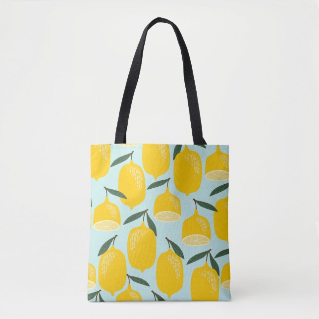 Bolsa Tote Um padrão perfeito de vindima com limões. Trendy h (Frente)