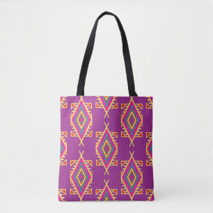Bolsa Tote Um padrão perfeito no estilo boho. Ornamento étnic
