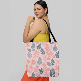 Bolsa Tote Um padrão sem costura com várias folhas estilizada