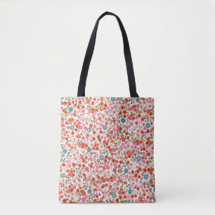 Bolsa Tote Um padrão simples e fofo em flores de pequena esc