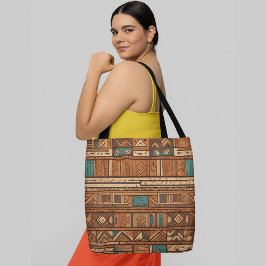Bolsa Tote Um padrão uniforme em formas geométricas quentes