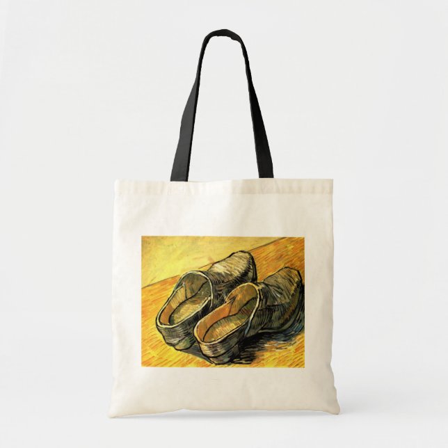 Bolsa Tote Um Par de Tamancos de Couro por Vincent van Gogh (Frente)
