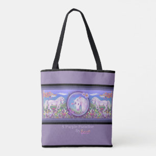 Bolsa Tote Um Paraíso Roxo