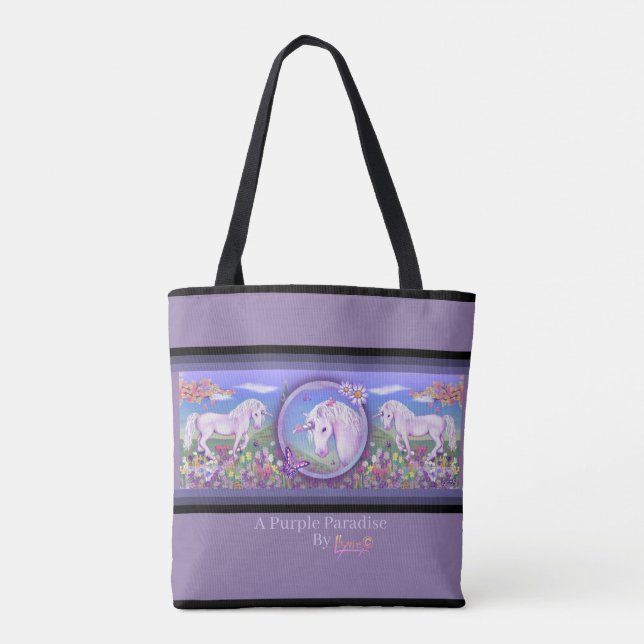 Bolsa Tote Um Paraíso Roxo (Verso)