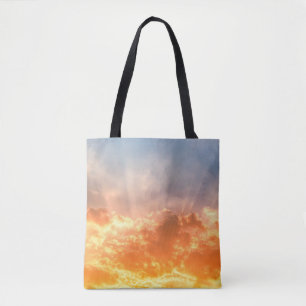 Bolsa Tote Um pôr do sol colorido: um crepúsculo no céu.
