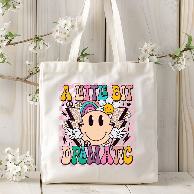 Bolsa Tote Um Pouco Dramático Dito Divertido e Groovy (Criador carregado)