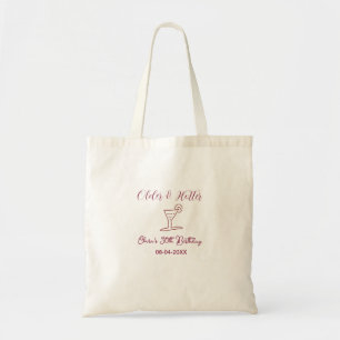 Bolsa Tote um pouco mais velho 30º aniversário vidro marrom m